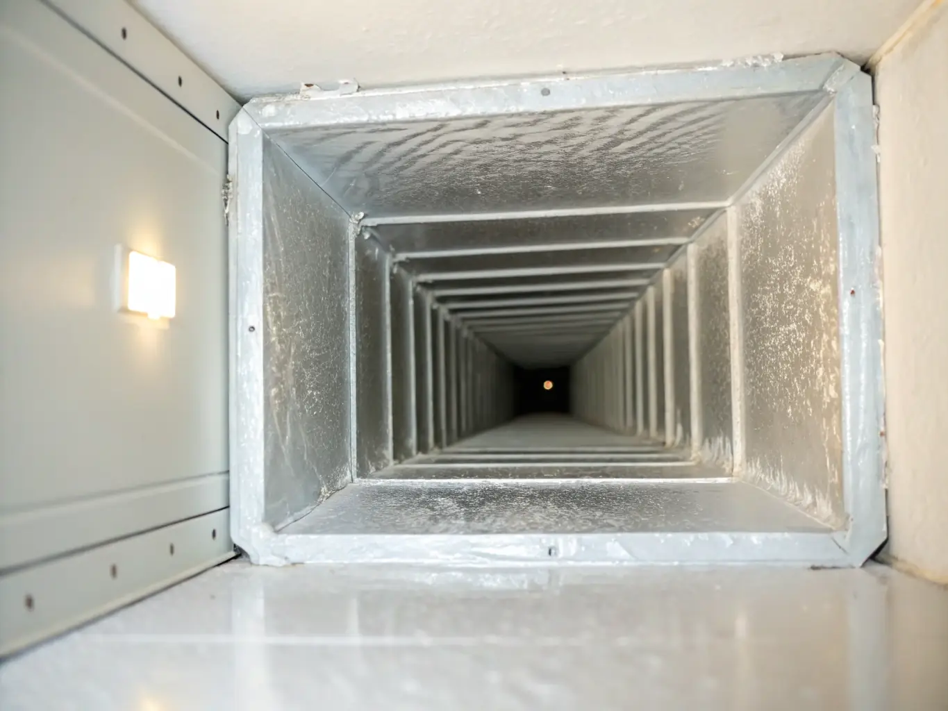 A clean, well-maintained air duct system, showcasing the absence of dust and debris, symbolizing the effectiveness of Essentials Air Duct Cleaning's services.